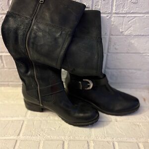 Black Timberland Women's Leather Boots